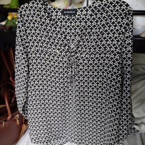 Black and White Blouse